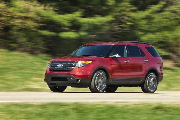 Ford Explorer Sport.   Ruby Red Metallic Clearcoat.
