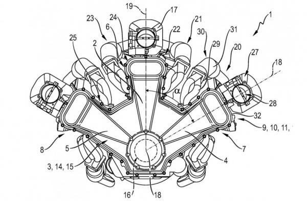 Porsche патентует мотор W18 - 1